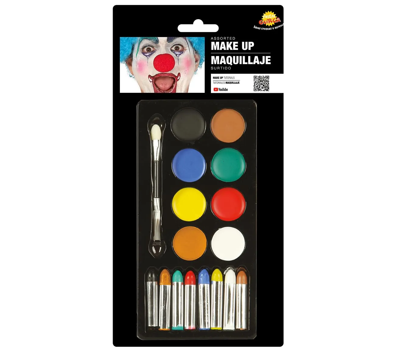 Guirca Makeup Set 17 pezzi trucchi carnevale colorati