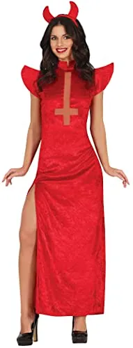 Guirca Sexy Diavolessa Costume S 40-42 Vestito Rosso