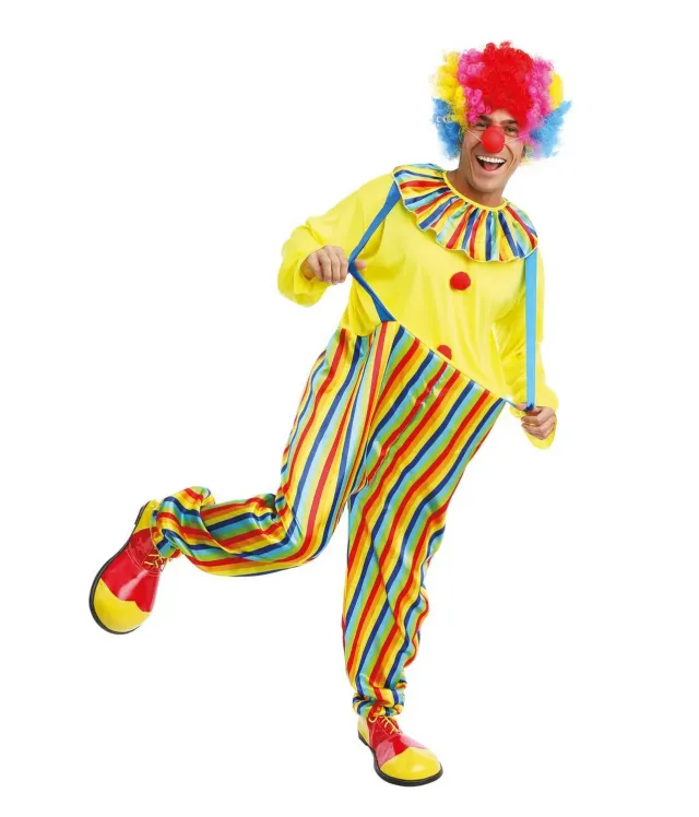 P'tit Clown Costume Clown Adulto Multicolore L-XL