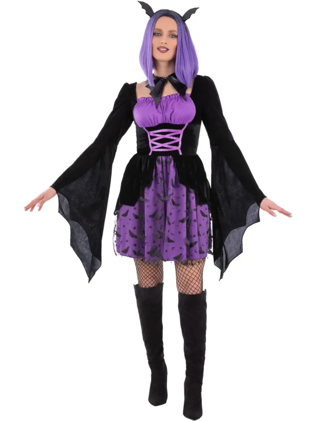 Smiffys Purple Vampiress costume donna L viola