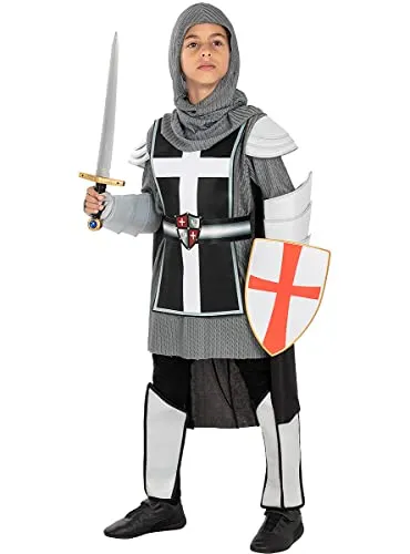 Funidelia Cavaliere Medievale Deluxe costume bambino grigio