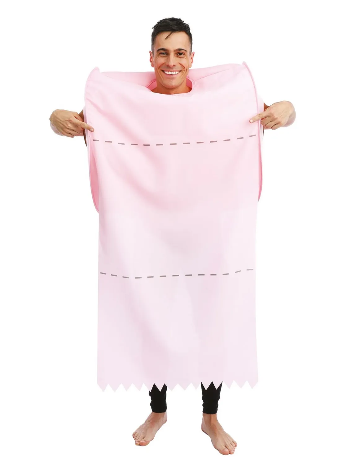 P'tit Clown Super Carta Igienica costume adulto taglia unica rosa