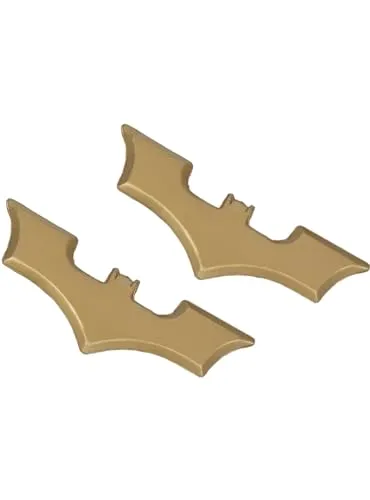 Funidelia Batman Batarangs 2 Pezzi Dorati in Plastica