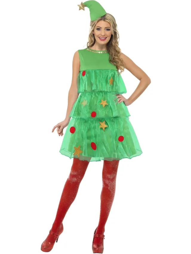 Smiffys Christmas Tree Tutu costume albero Natale donna S