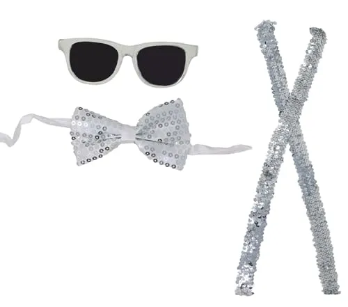 Fiestas Guirca Set Paillettes Argento accessori argento brillanti