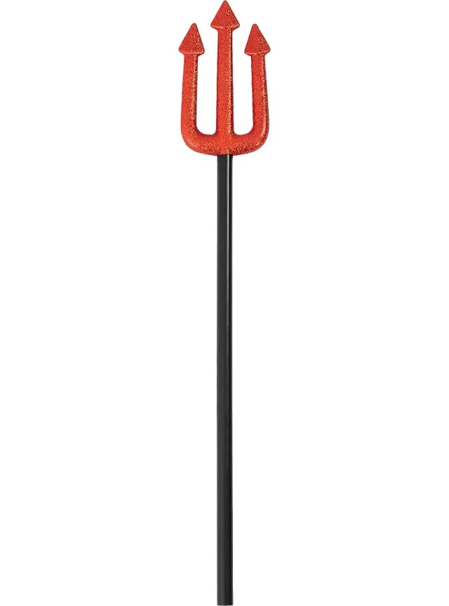 Funidelia Tridente Glitter Accessorio Rosso 50 cm Donna