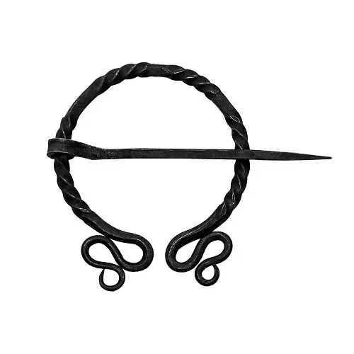 La Bottega di Merlino Fibula Spilla ferro intrecciata 6,5 cm
