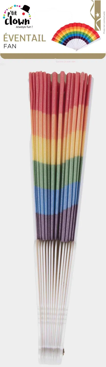 P'tit Clown 23260 ventaglio arcobaleno unisex adulto