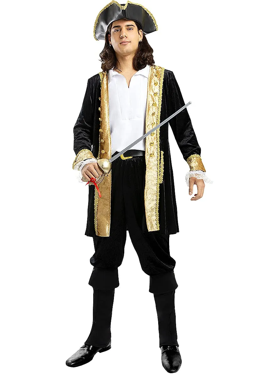 Funidelia Pirata Deluxe Coloniale Costume 4XL Nero Uomo