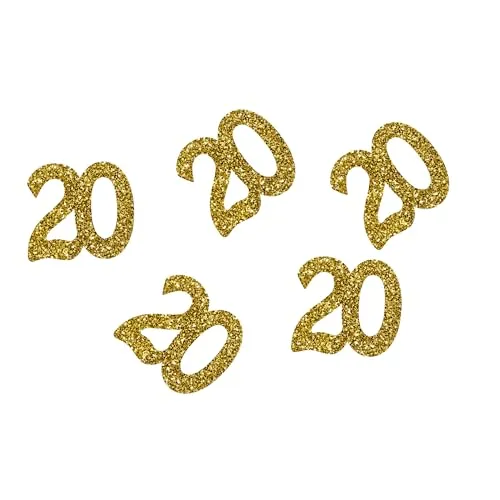P'tit Clown 21046 Coriandoli Glitter Oro 50 Pezzi Numero 20