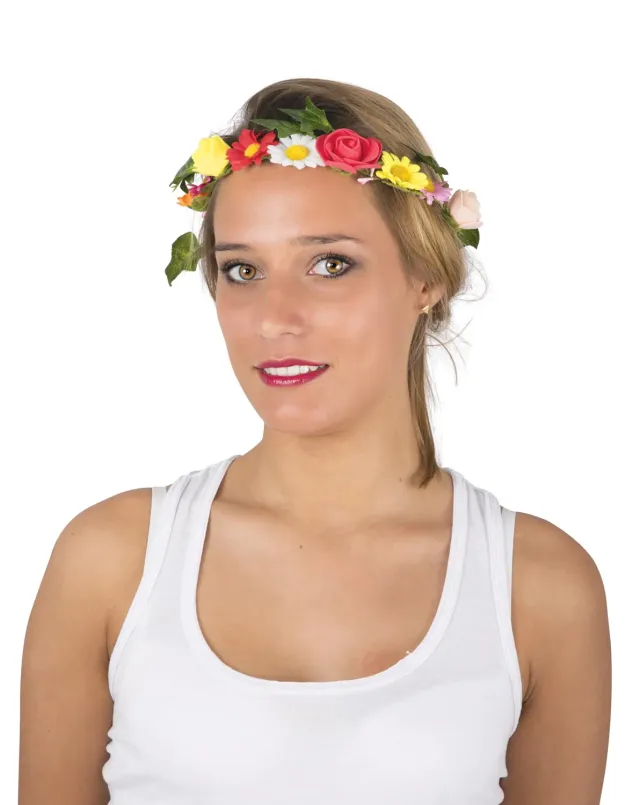 P'tit Clown corona fiori multicolore bambina