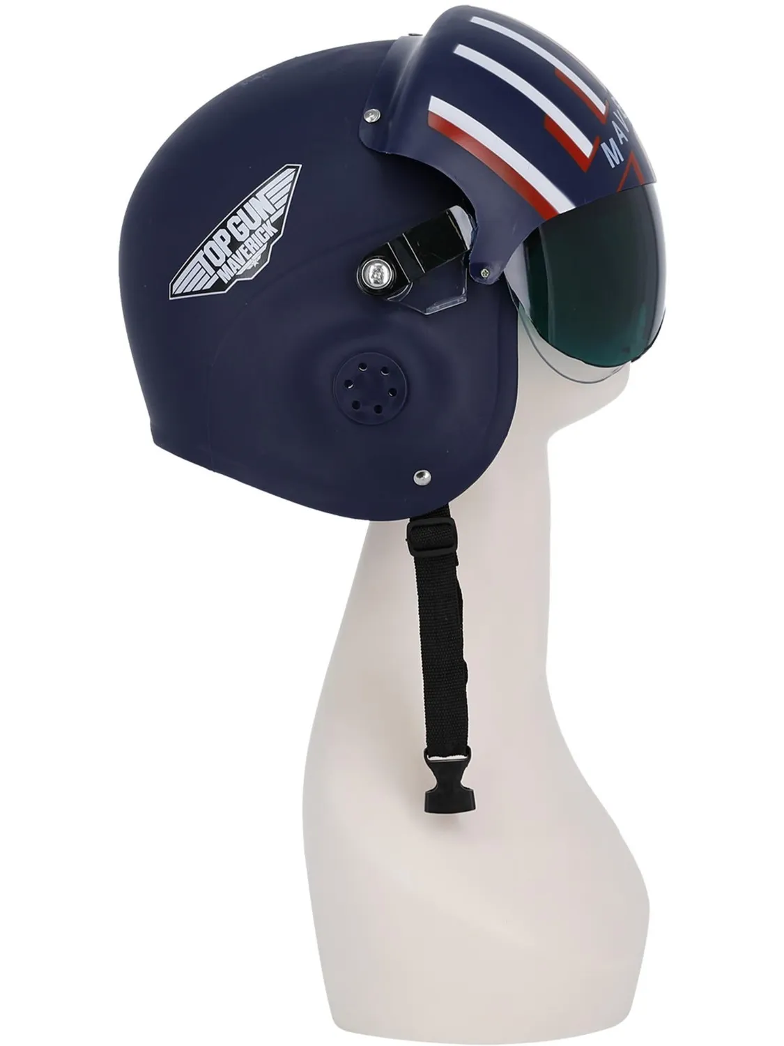 Smiffys Top Gun Maverick casco pilota blu rosso