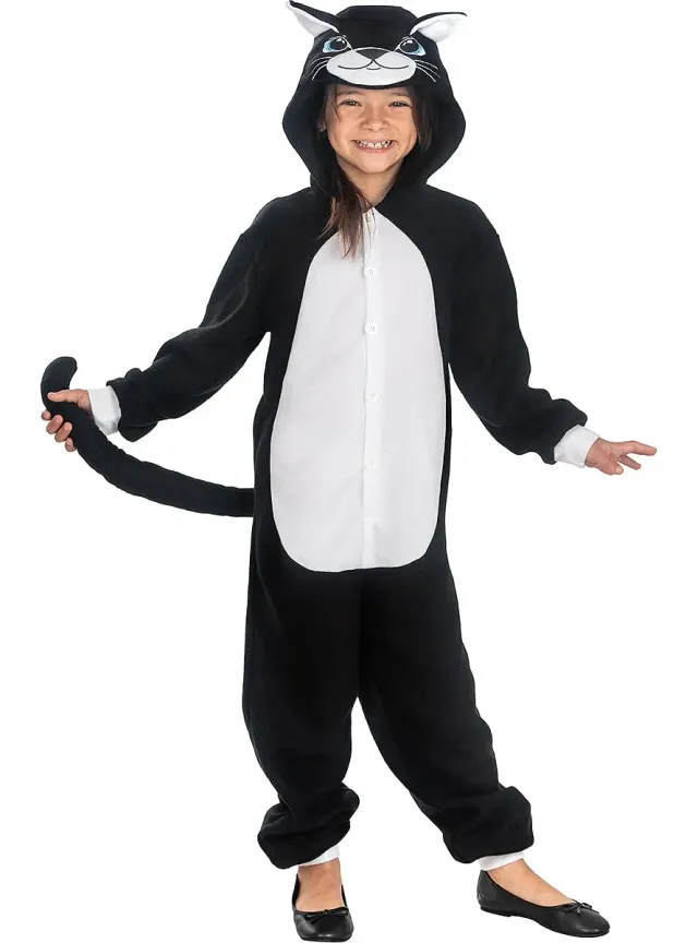 Funidelia Gattino Kitten costume gatto nero 7-9 anni