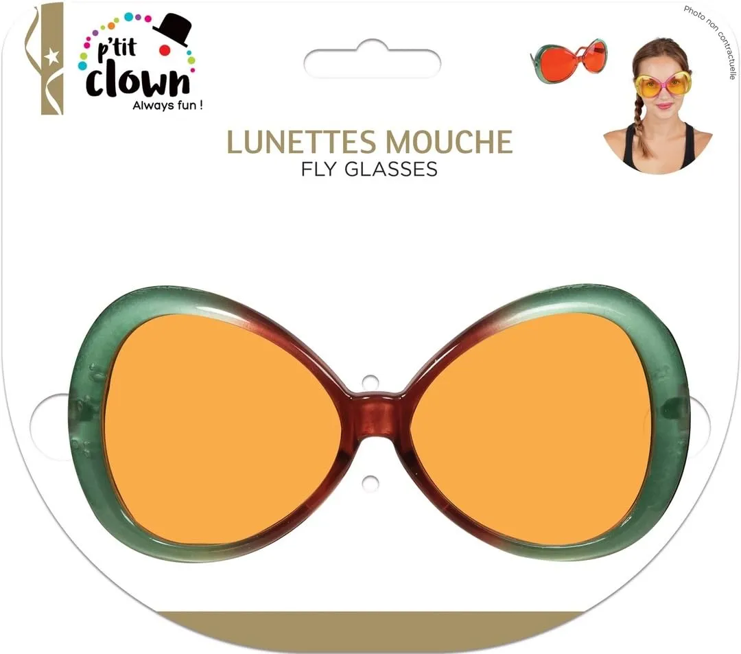 P'tit Clown 62810 occhiali anni 70 plastica colori assortiti