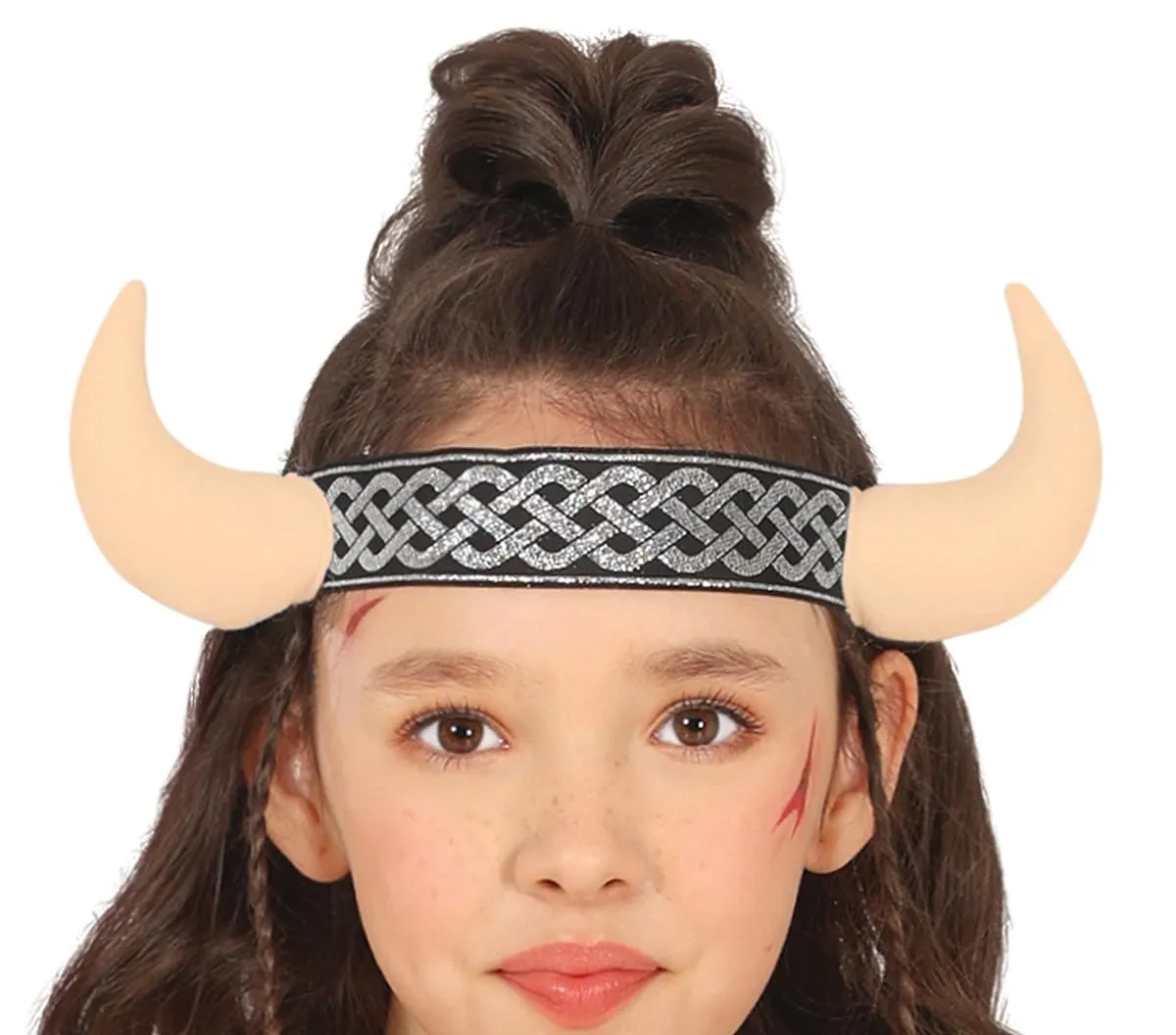 Guirca Guerriero Nordico costume bambina 7-9 anni marrone