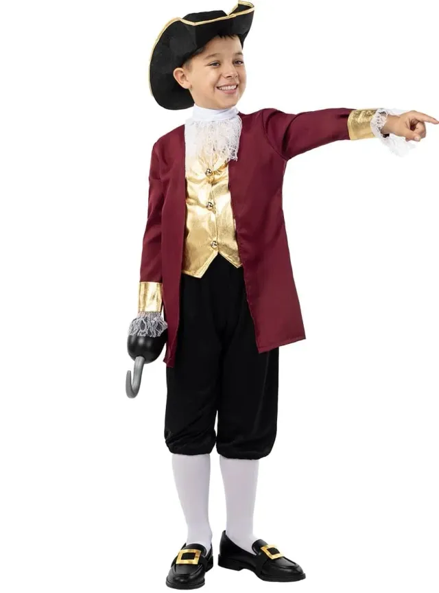 Funidelia Capitan Uncino costume bambino 3-4 anni rosso