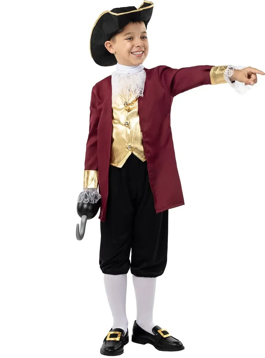 Funidelia Capitan Uncino costume bambino 3-4 anni rosso