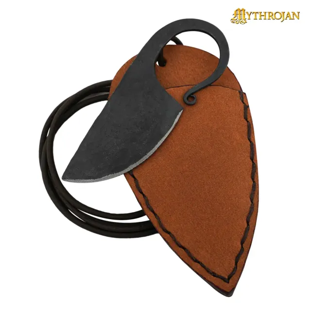 La Bottega di Merlino Celtico coltello anello fodero marrone