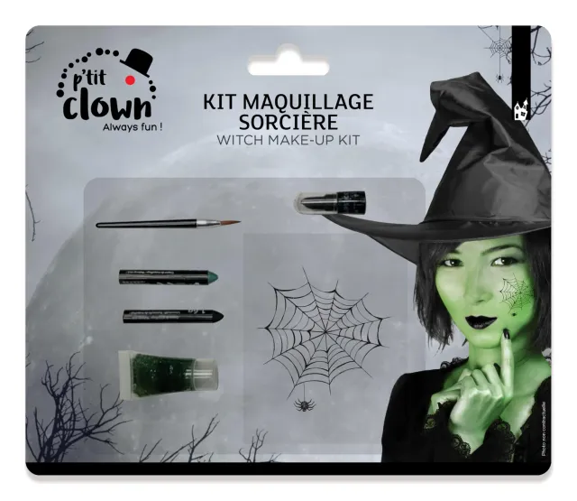 P'tit Clown 23180 kit trucco strega viso classico
