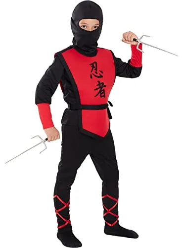 Funidelia Costume Ninja bambino rosso 3-4 anni