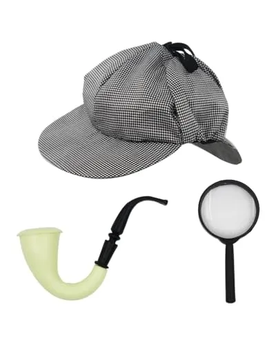 P'tit Clown Set Detective kit travestimento grigio taglia unica