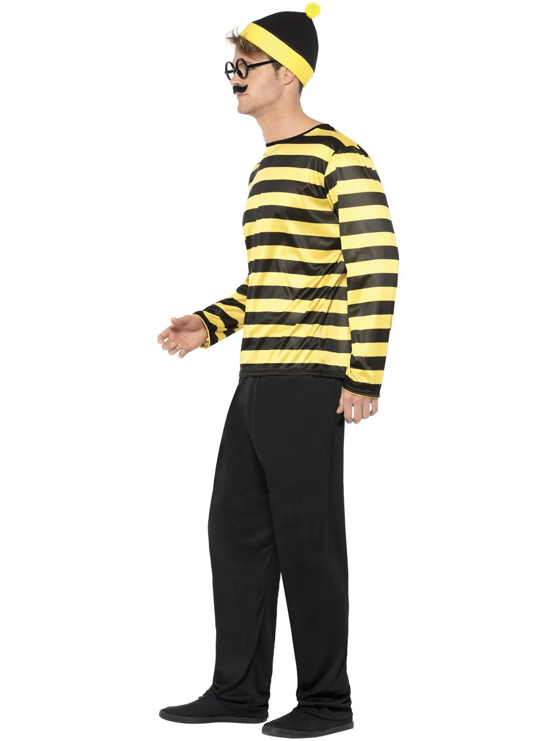 Smiffys Where's Wally Odlaw costume uomo M giallo nero