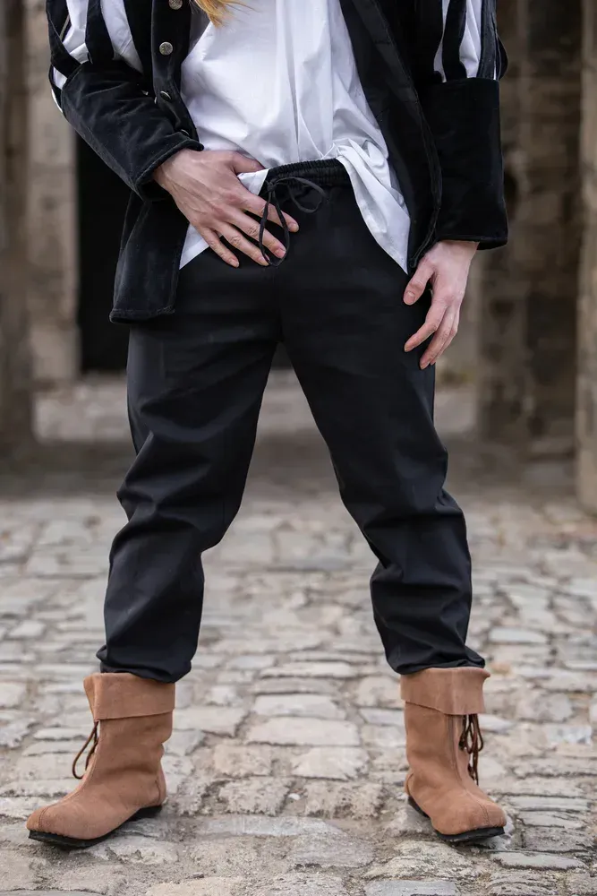 La Bottega di Merlino Pantaloni Medievali Cotone con Laccio