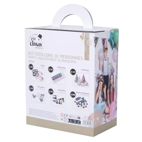 P'tit Clown 23443 kit cotillon 10 persone multicolore