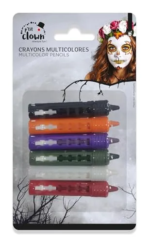 P'tit Clown matite trucco Halloween retrattili 6 pezzi