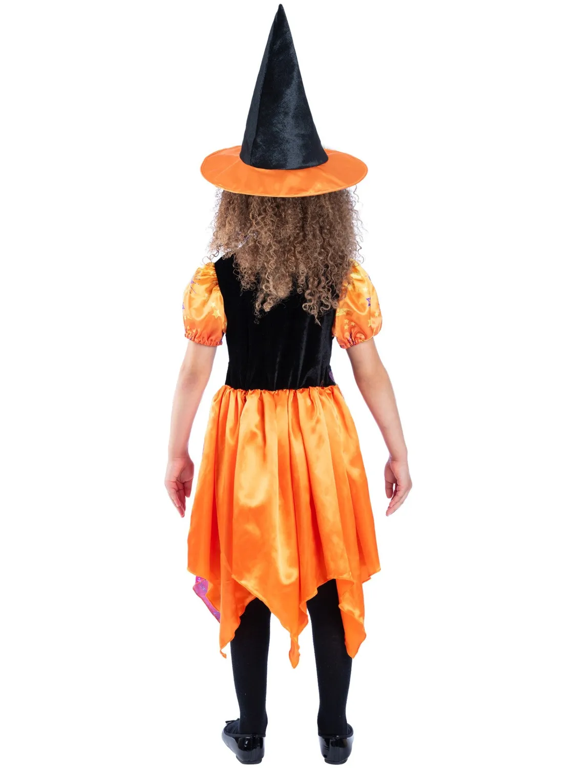 Smiffys Moon Stars Costume Strega Bambina Arancione L