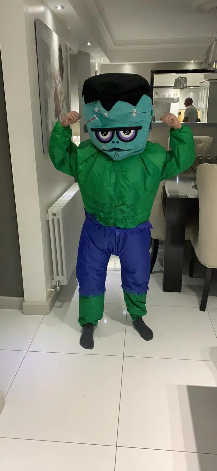 Bodysocks Hulk costume gonfiabile bambini verde