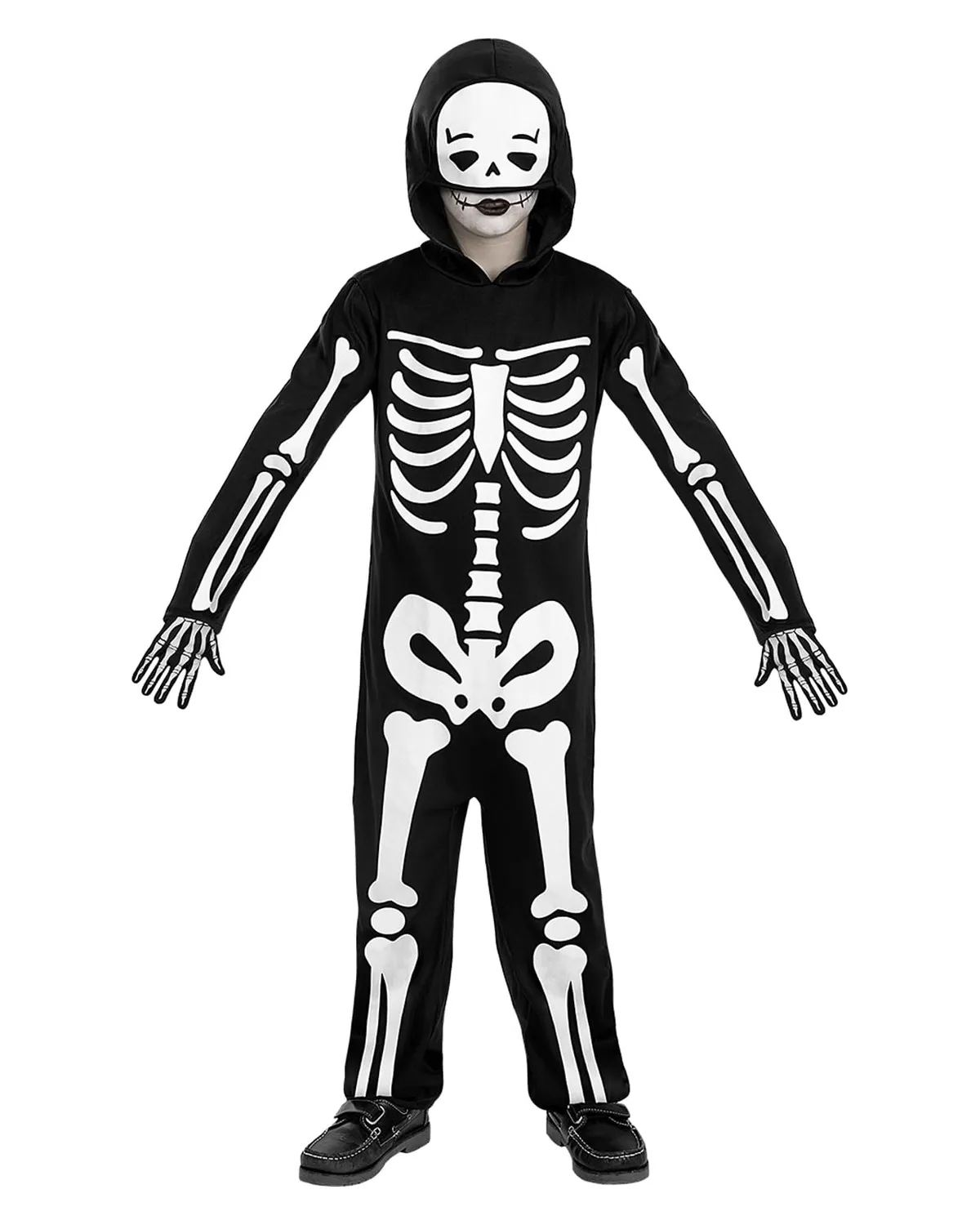 Funidelia Costume Scheletro bambino con accessori nero