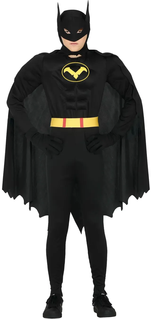 Guirca costume pipistrello nero bimbo 3-4 anni