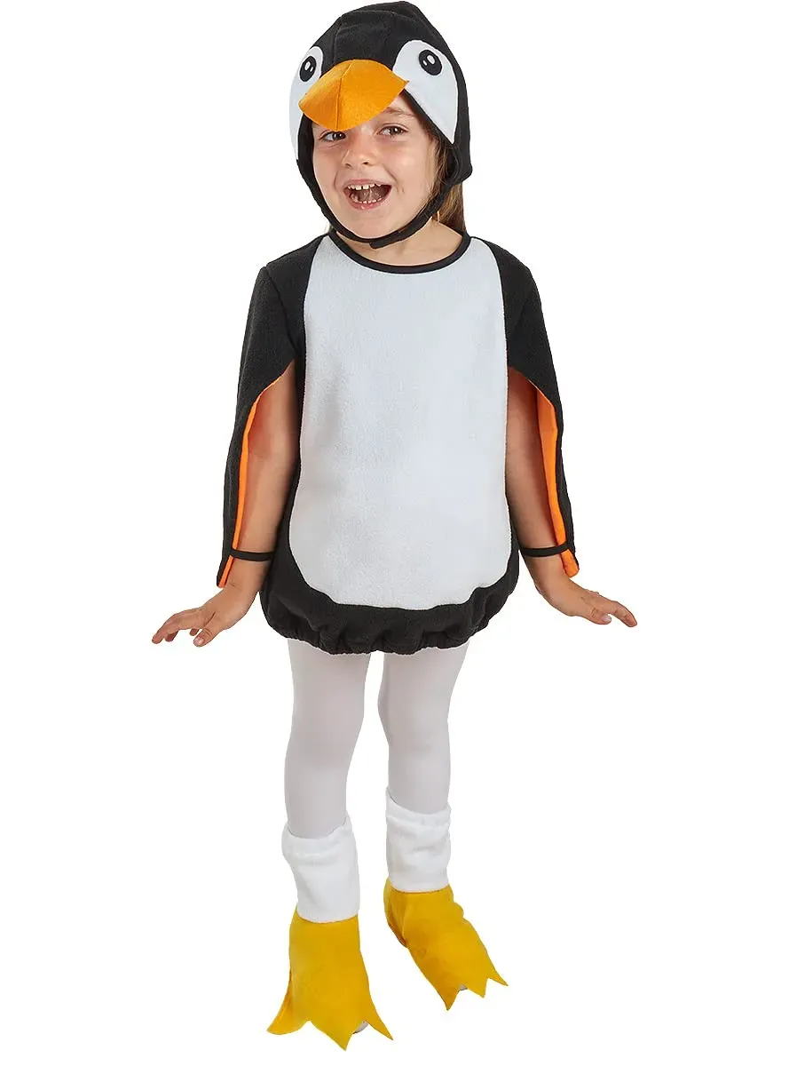 Funidelia Pinguino Peluche Costume Bambino 5-6 Anni Nero