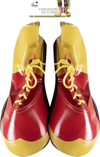 P'tit Clown 66672 costume adulto giallo e rosso per feste