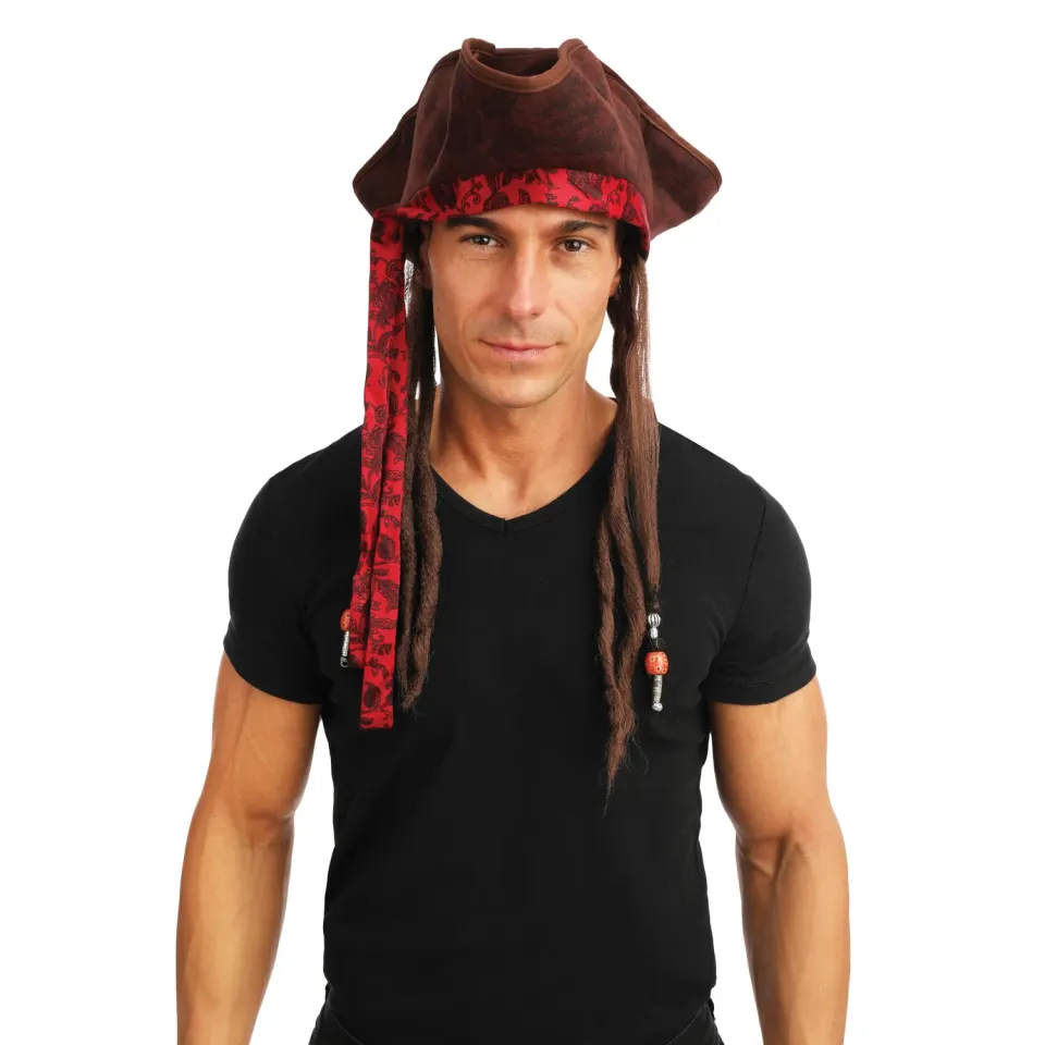 P'tit Clown Cappello Pirata con Dreadlocks Adulto
