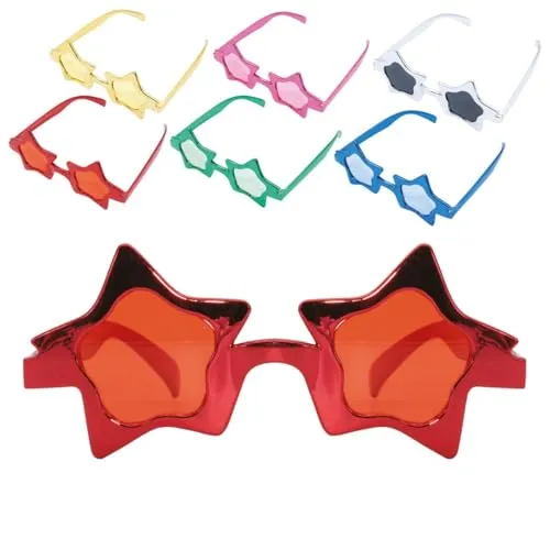 P'tit Clown 35322 occhiali stella metallizzati multicolore