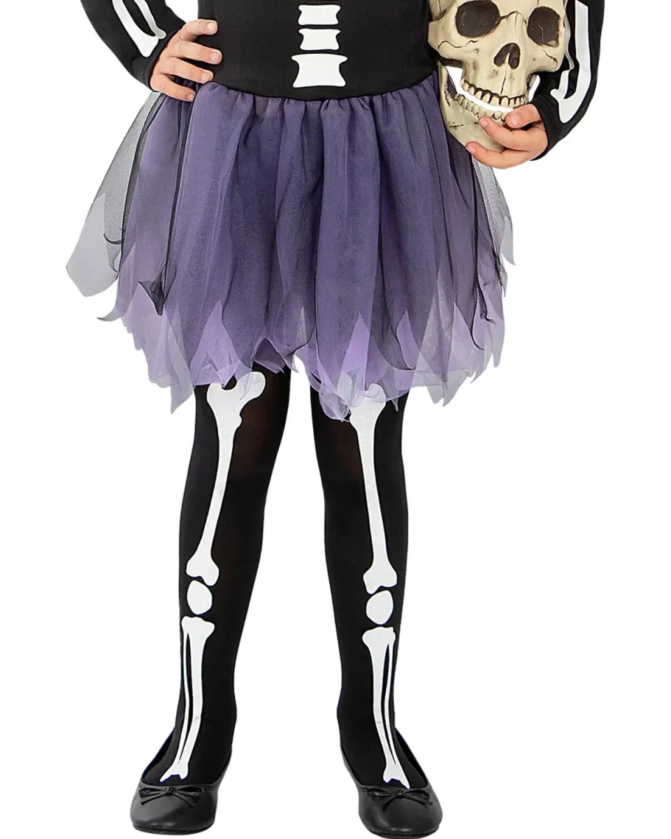 Funidelia Scheletro collant bambina halloween nero