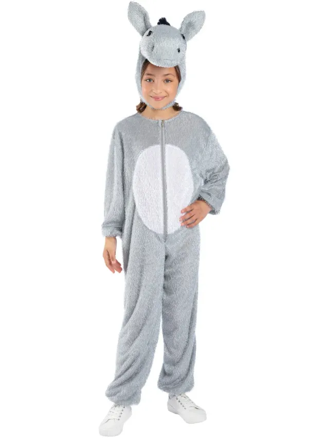 Smiffys Donkey costume asinello bambino grigio