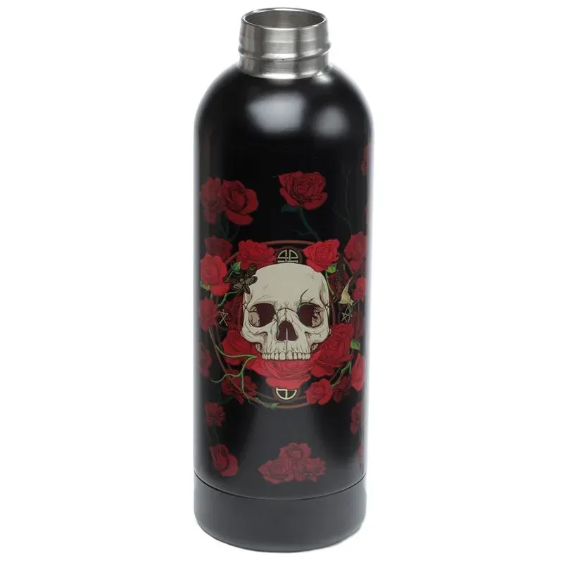 La Bottega di Merlino Borraccia termica Rose e Teschi 530ml
