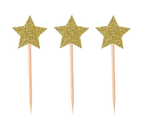 P'tit Clown 21221 stelline oro torta 12 pezzi 7,5 cm