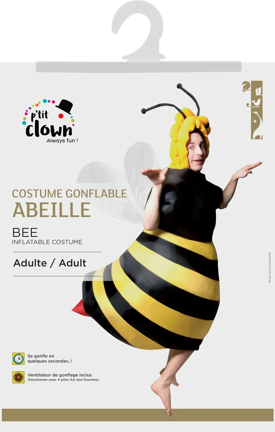 P'tit Clown 90419 costume gonfiabile ape adulto taglia unica