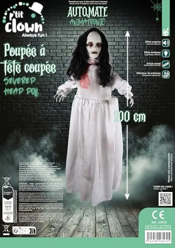 P'tit Clown 23572 fantasma testa mozzata decorazione 100 cm