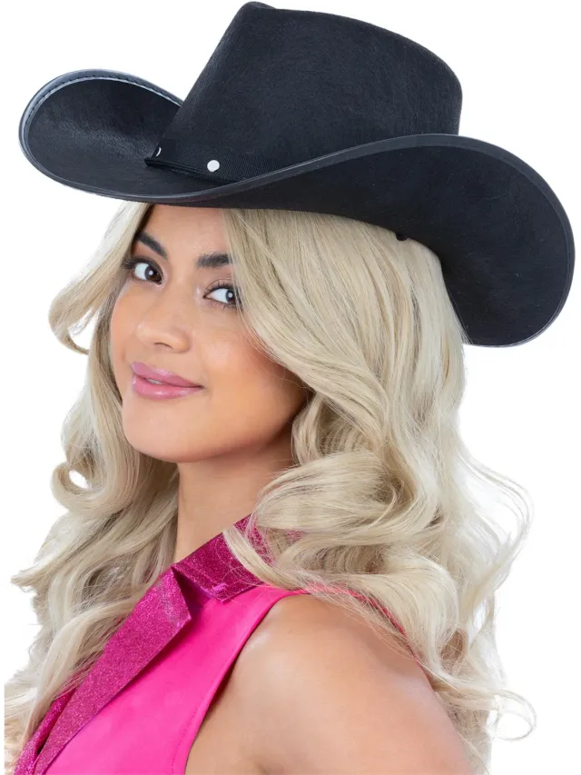 Smiffys Cowboy cappello feltro nero taglia unica