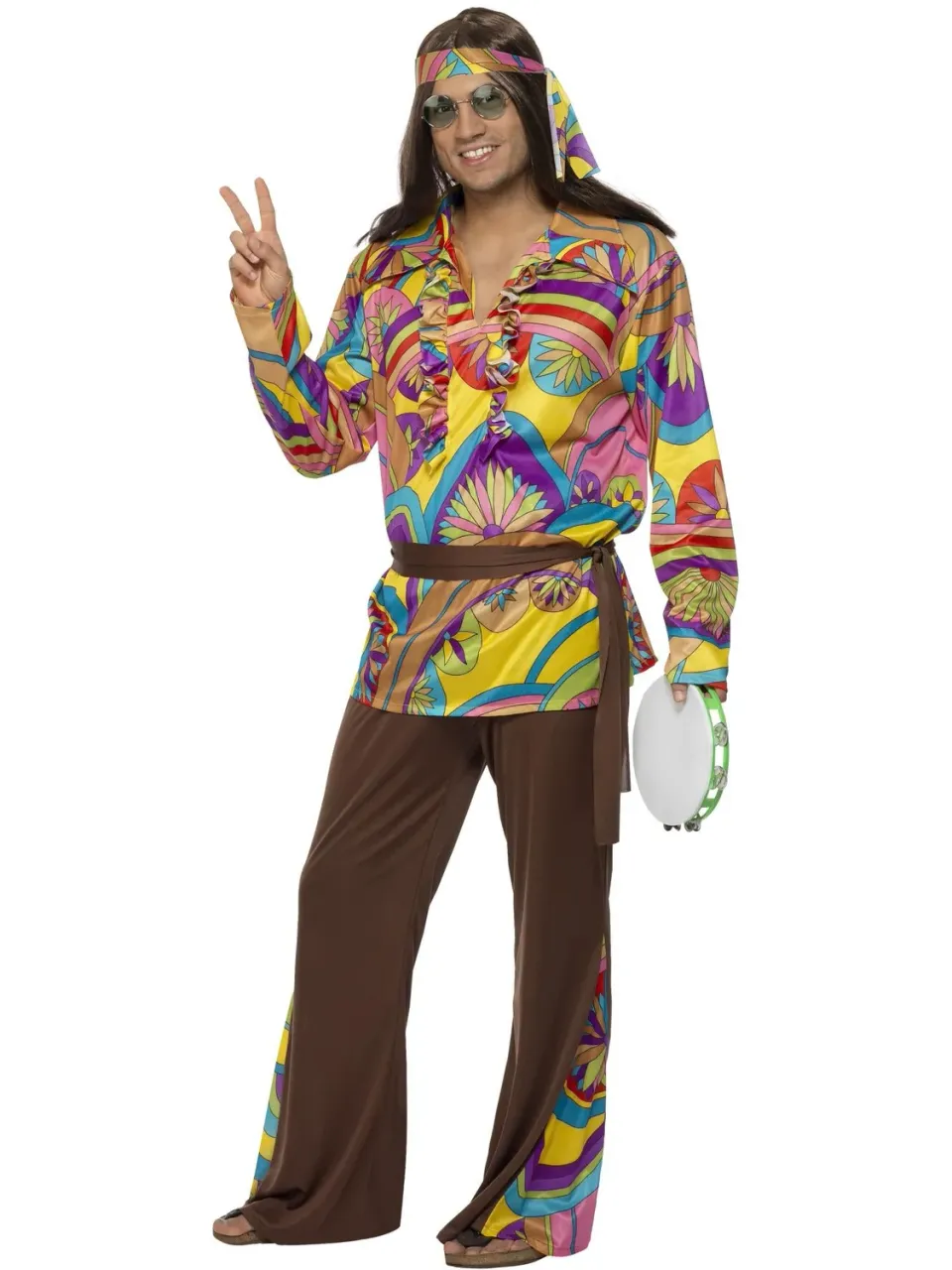 Smiffys Psychedelic Hippie costume hippie M uomo multicolore