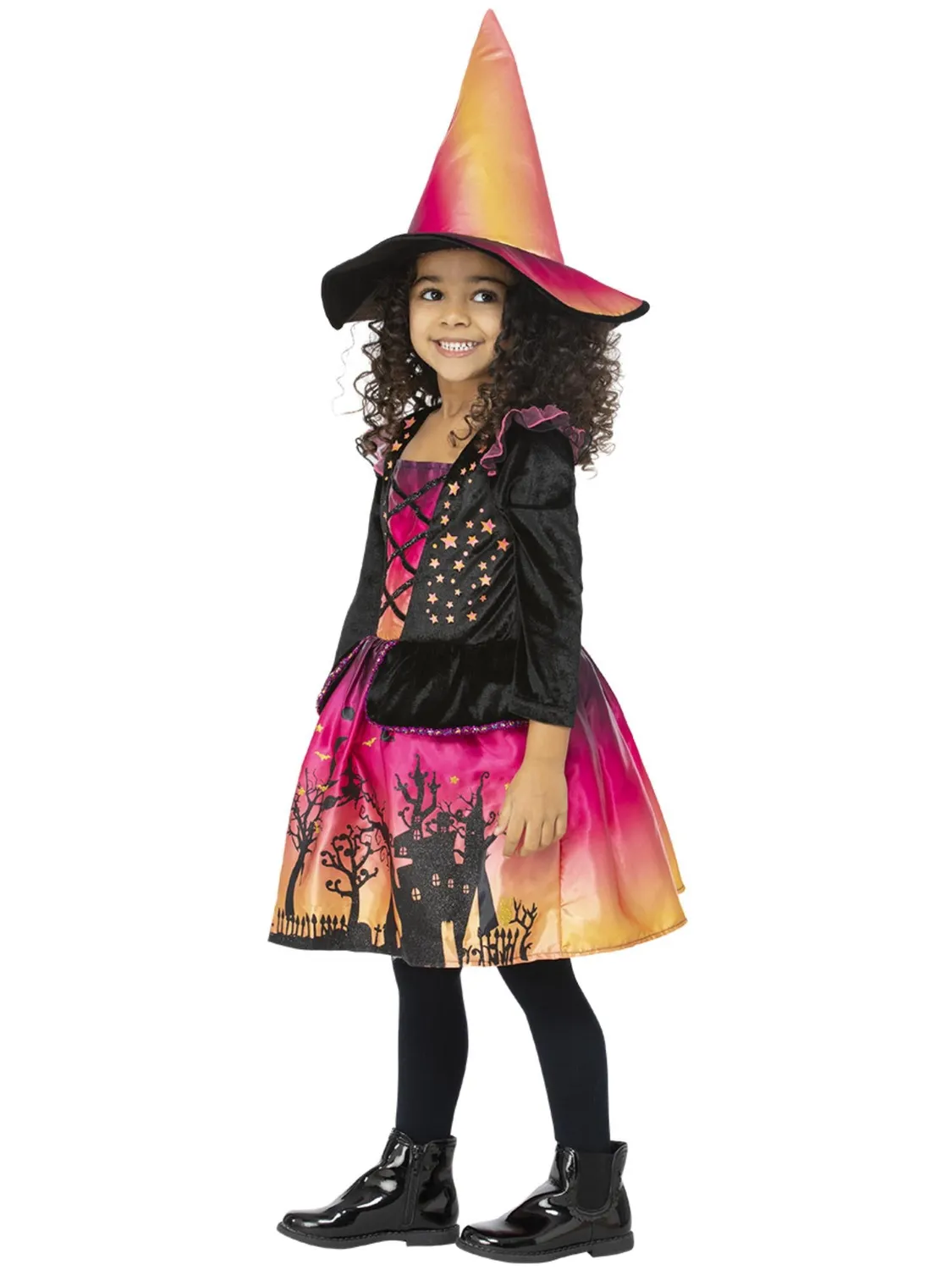 Smiffys Sunset Witch costume strega bimba 1-2 anni