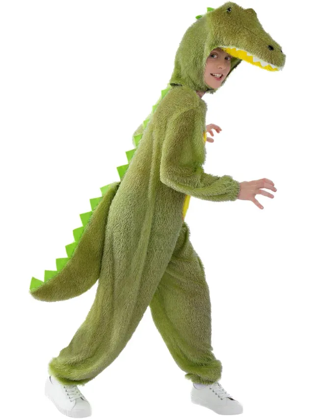 Smiffys Crocodile costume safari verde giallo Small 4-6 anni