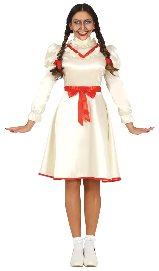 Guirca Bambola Maledetta costume bambina 14-16 anni bianco rosso