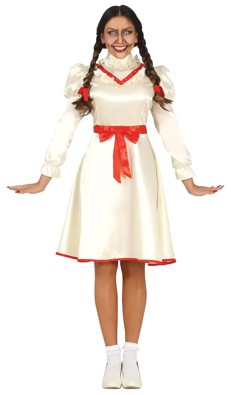 Guirca Bambola Maledetta costume bambina 14-16 anni bianco rosso