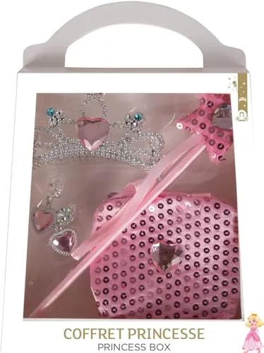 P'tit Clown 80221 Cofanetto Principessa Rosa Bambina Accessori